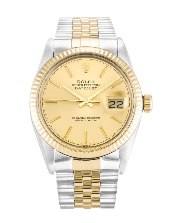 Rolex Datejust 16013 Mens 36 Mm Steel & Yellow Gold Case Automatic Movement