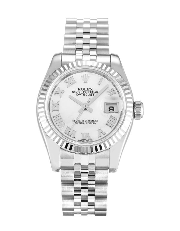 Rolex Datejust Lady 179174 Ladies 26 Mm Steel & White Gold Case Automatic Movement