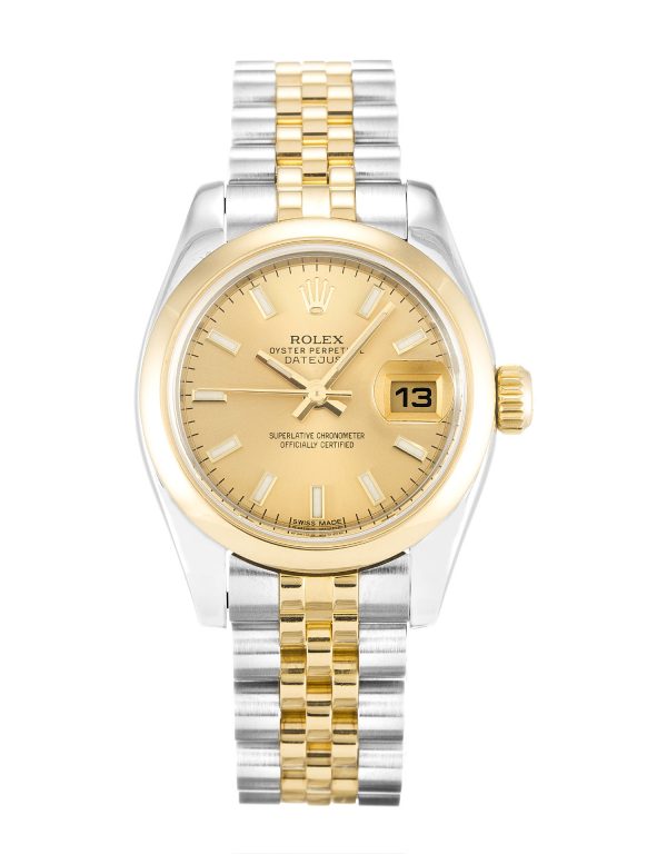 Rolex Datejust Lady 179163 Ladies 26 Mm Steel & Yellow Gold Case Automatic Movement