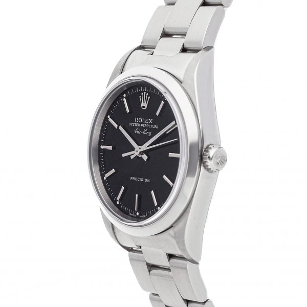 Ladies Dial Black Rolex Air King 14000 Case 34mm Stainless Steel - Image 2