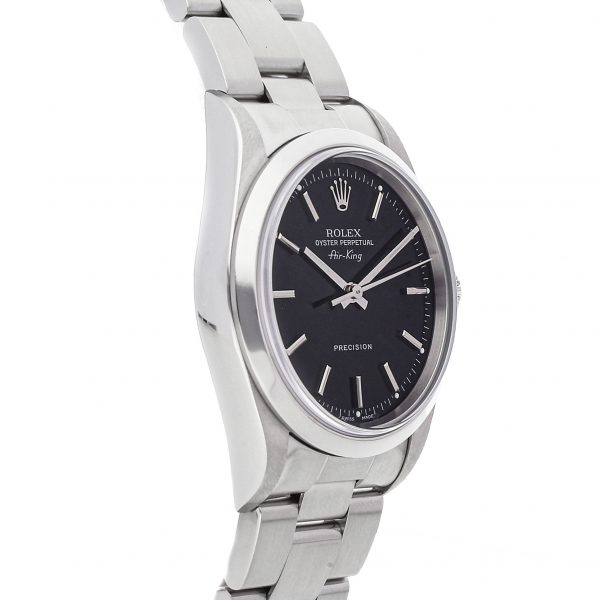 Ladies Dial Black Rolex Air King 14000 Case 34mm Stainless Steel - Image 3
