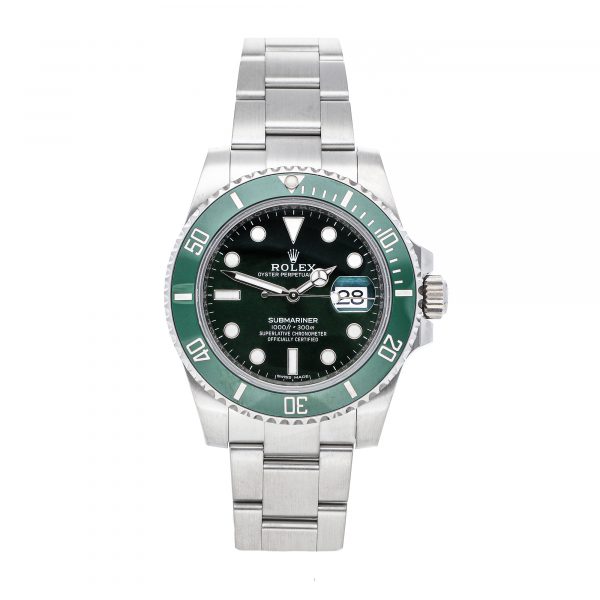 Men Dial Green Rolex Submariner Hulk 116610lv Case 40mm Stainless Steel