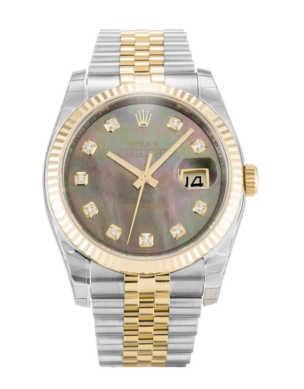 Rolex Datejust 116233 Unisex 36 Mm Steel & Yellow Gold Case Automatic Movement