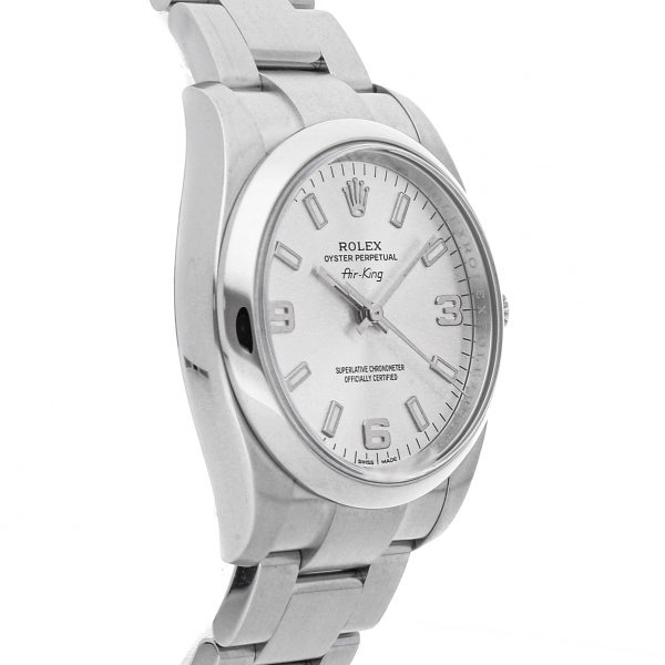Casual Ladies Rolex Air-king 114200 Dial Silver Stainless Steel - Image 4