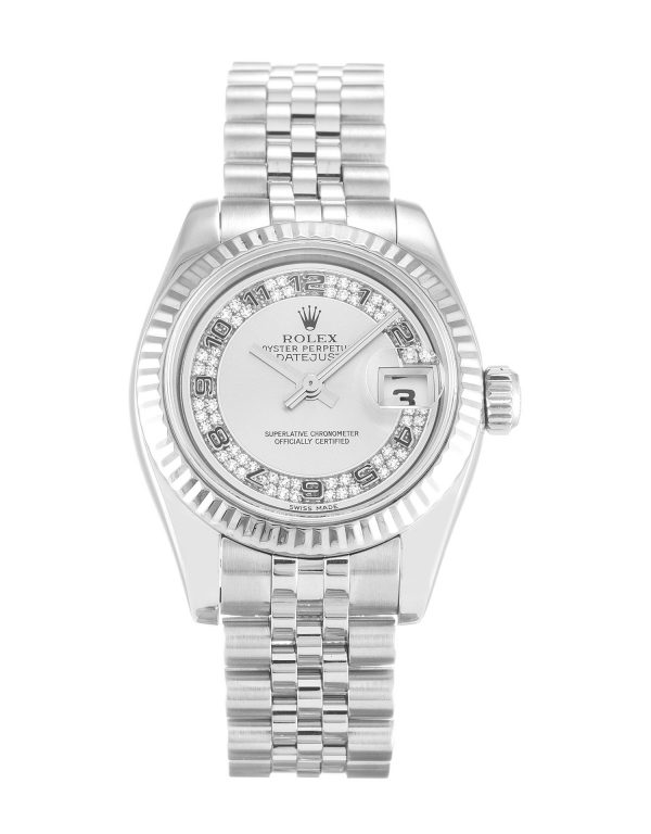 Rolex Datejust Lady 179174 Ladies 26 Mm Steel & White Gold Case Automatic Movement