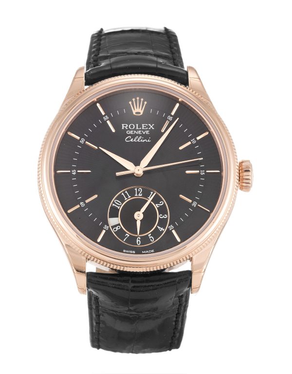 Rolex Cellini 50525 Mens 39 Mm Rose Gold Case Automatic Movement