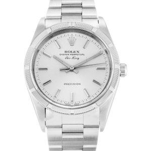 Rolex Air-king 14010m Unisex 34 Mm Steel Case Automatic Movement