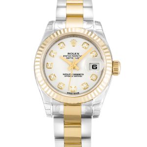 Rolex Datejust Lady 179173 Ladies 26 Mm Steel & Yellow Gold Case Automatic Movement