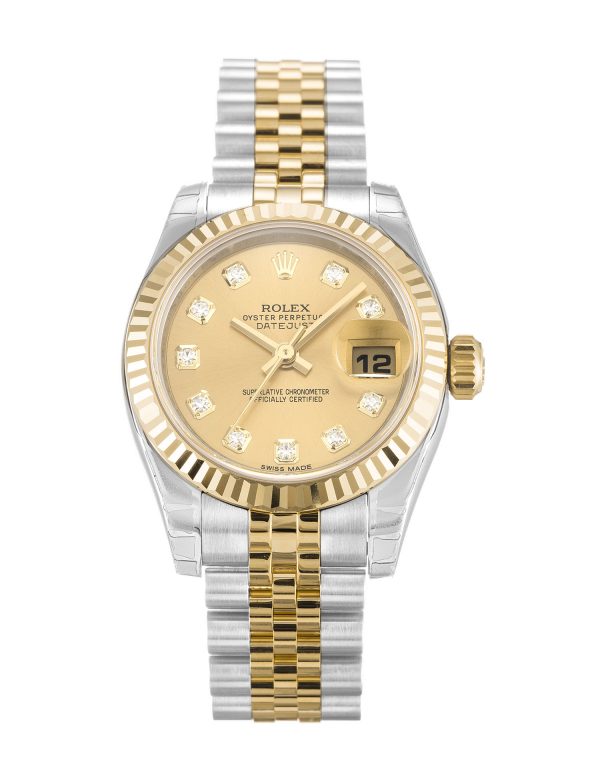 Rolex Datejust Lady 179173 Ladies 26 Mm Steel & Yellow Gold Case Automatic Movement