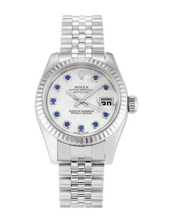 Rolex Datejust Lady 179174 Ladies 26 Mm Steel & White Gold Case Automatic Movement