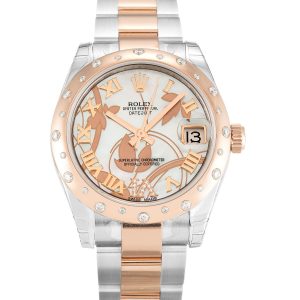 Rolex Datejust Lady 178341 Ladies 31 Mm Rose Gold & Steel Set With Diamonds Case Automatic Movement