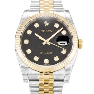 Rolex Datejust 116233 Mens 36 Mm Steel & Yellow Gold Case Automatic Movement