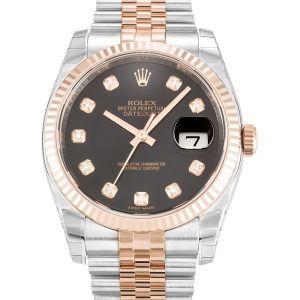 Rolex Datejust 116231 Mens 36 Mm Steel & Rose Gold Case Automatic Movement