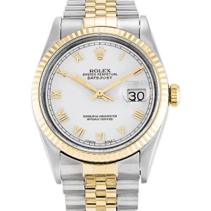 Rolex Datejust 16233 Unisex 36 Mm Steel & Yellow Gold Case Automatic Movement