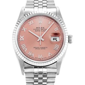 Rolex Datejust 16234 Mens 36 Mm Steel & White Gold Case Automatic Movement