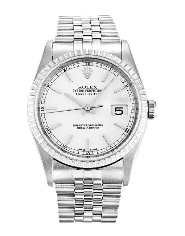 Rolex Datejust 16220 Unisex 36 Mm Steel Case Automatic Movement