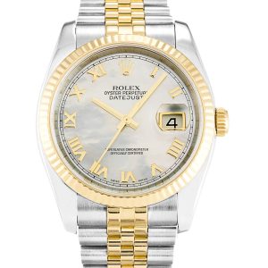 Rolex Datejust 116233 Mens 36 Mm Steel & Yellow Gold Case Automatic Movement