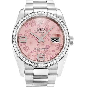 Rolex Datejust 116244 Ladies 36 Mm Steel & White Gold Set With Diamonds Case Automatic Movement