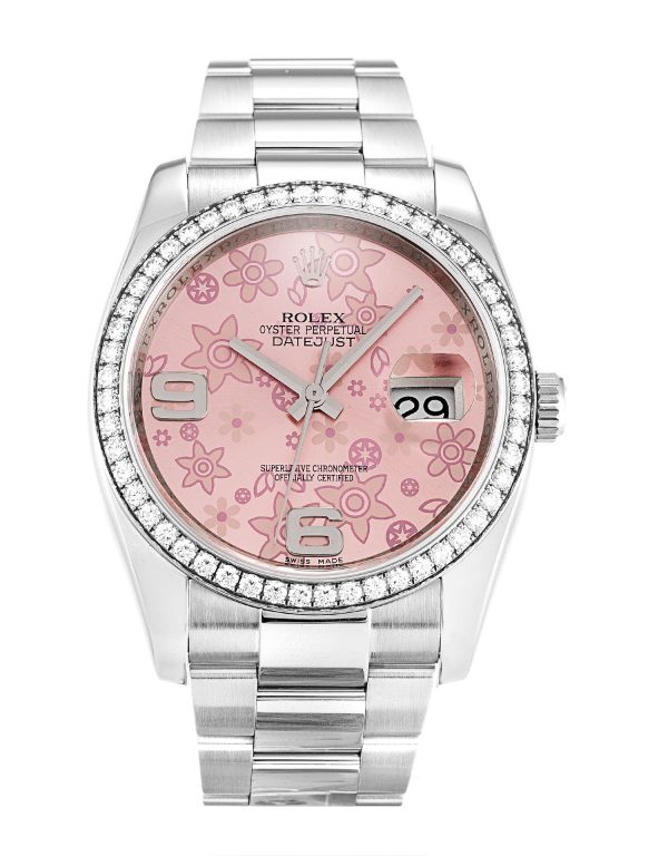 Rolex Datejust 116244 Ladies 36 Mm Steel & White Gold Set With Diamonds Case Automatic Movement