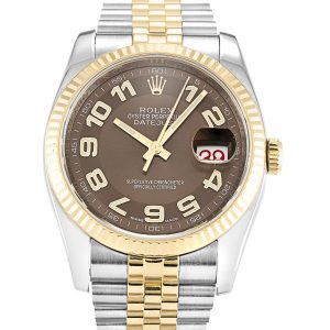 Rolex Datejust 116233 Mens 36 Mm Steel & Yellow Gold Case Automatic Movement