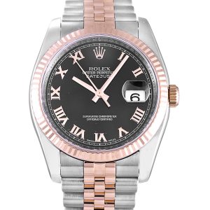 Rolex Datejust 116231 Mens 36 Mm Steel & Rose Gold Case Automatic Movement