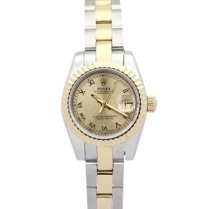 Rolex Datejust Lady 179163 Ladies 26 Mm Steel & Yellow Gold Case Automatic Movement