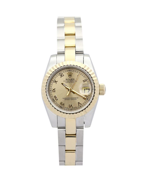 Rolex Datejust Lady 179163 Ladies 26 Mm Steel & Yellow Gold Case Automatic Movement