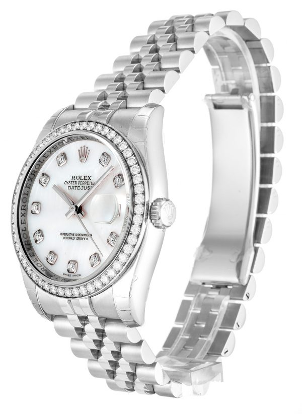 Rolex Datejust 116244 Ladies 36 Mm Steel & White Gold Set With Diamonds Case Automatic Movement - Image 2