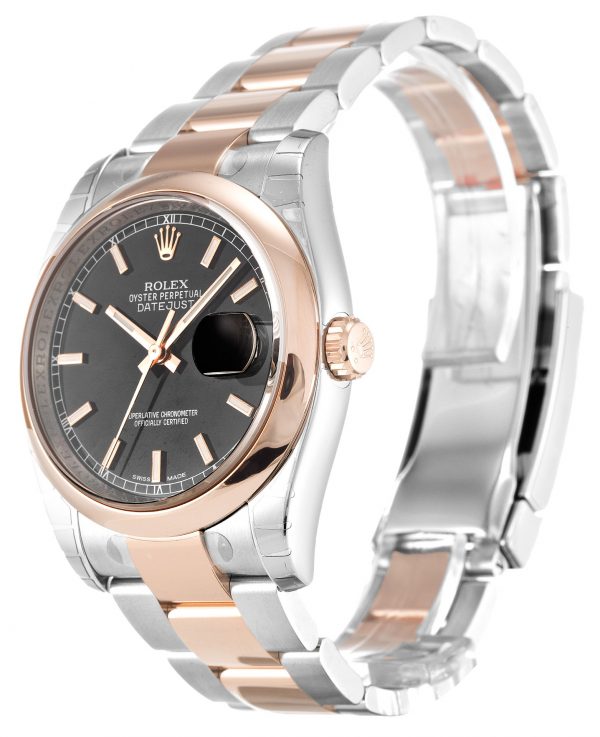 Rolex Datejust 116201 Mens 36 Mm Steel & Rose Gold Case Automatic Movement - Image 2