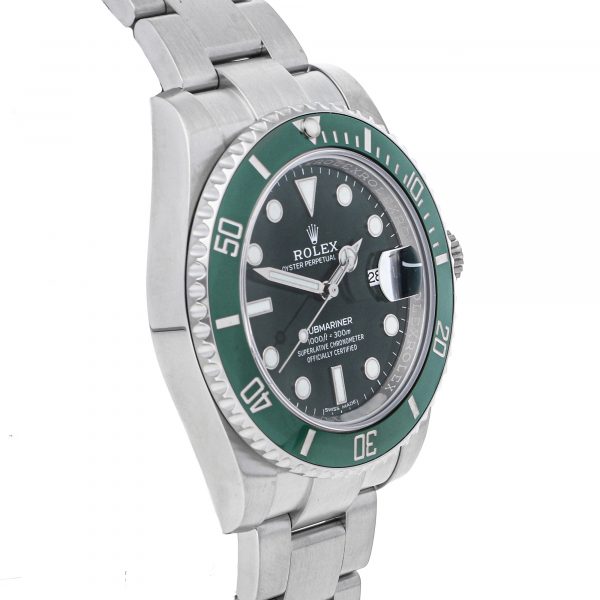 Men Dial Green Rolex Submariner Hulk 116610lv Case 40mm Stainless Steel - Image 4