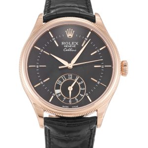 Rolex Cellini 50525 Mens 39 Mm Rose Gold Case Automatic Movement