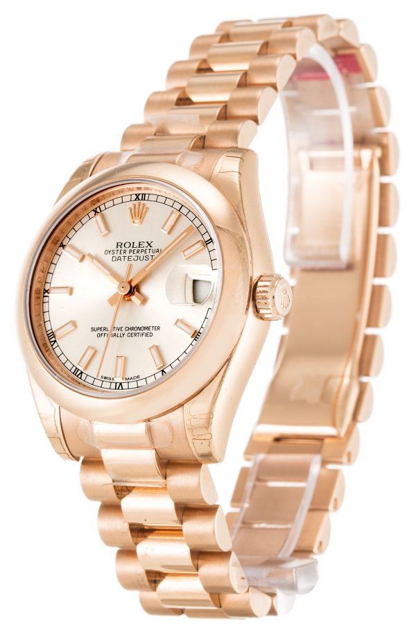 Rolex Datejust Lady 178245f Ladies 31 Mm Rose Gold Case Automatic Movement - Image 2