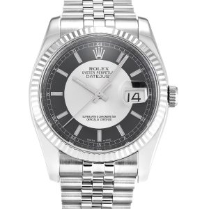 Rolex Datejust 116234 Mens 36 Mm Steel & White Gold Case Automatic Movement