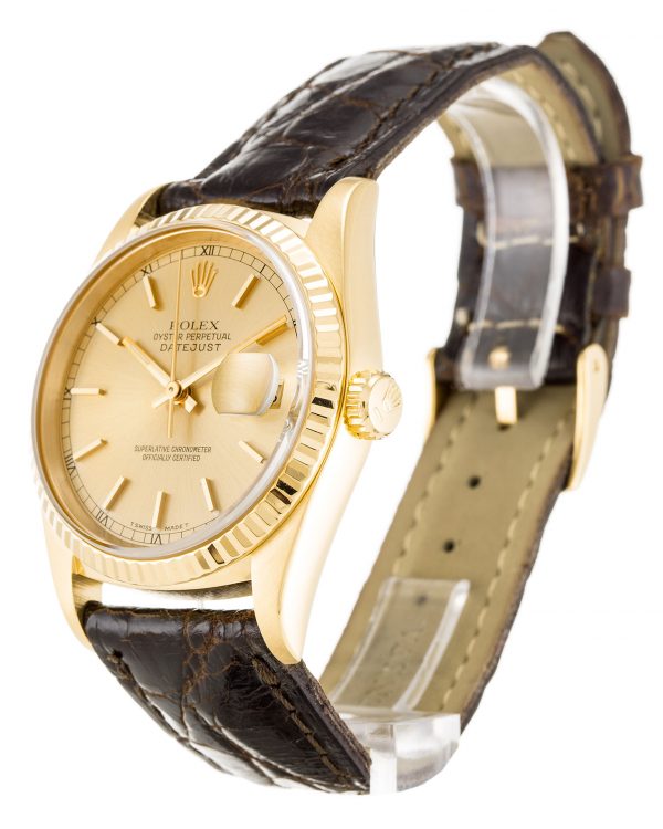 Rolex Datejust 16238 Mens 36 Mm Yellow Gold Case Automatic Movement - Image 2