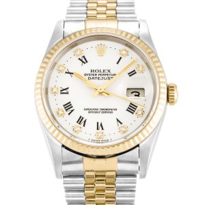 Rolex Datejust 16233 Mens 36 Mm Steel & Yellow Gold Case Automatic Movement