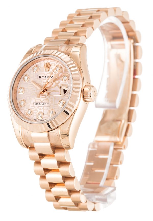 Rolex Datejust Lady 179175 Ladies 26 Mm Pink Gold Case Automatic Movement - Image 2