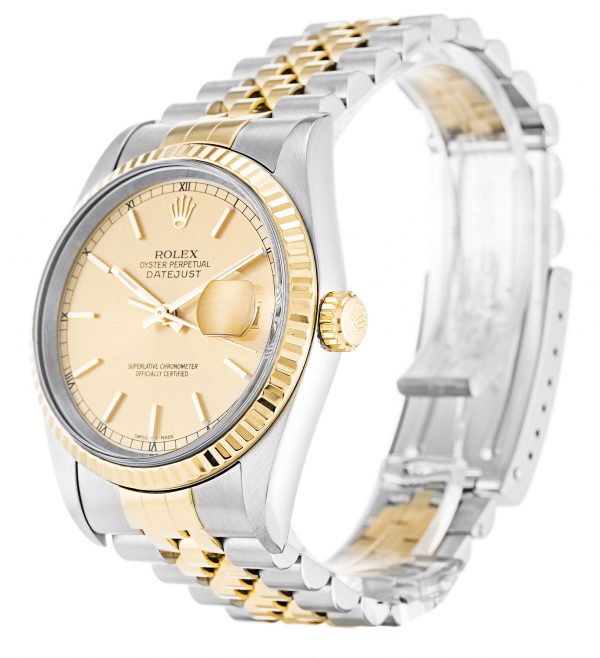 Rolex Datejust 16233 Mens 36 Mm Steel & Yellow Gold Case Automatic Movement - Image 2