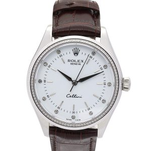 Rolex Cellini 5310 Ladies 25 Mm Steel & White Gold Set With Diamonds Case Quartz Movement