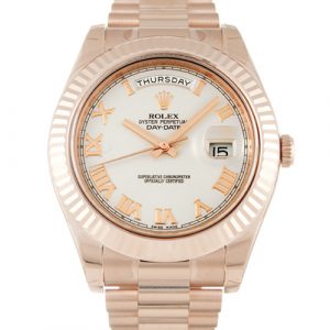 Rolex Day-date Ii 218235 Mens 41 Mm Rose Gold Case Automatic Movement