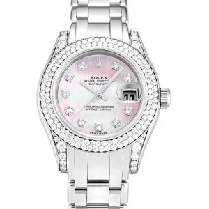 Rolex Pearlmaster 80359 Ladies 29 Mm White Gold Set With Diamonds Case Automatic Movement