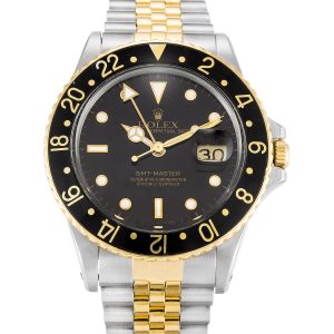 Rolex Gmt Master 16753 Mens 38 Mm Steel & Yellow Gold Case Automatic Movement