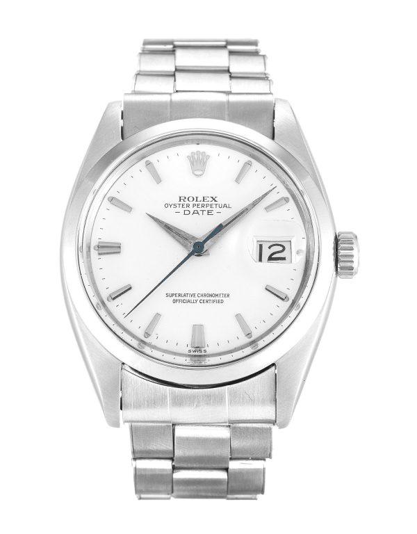 Rolex Oyster Perpetual Date 1500 Mens 36 Mm Steel Case Automatic Movement