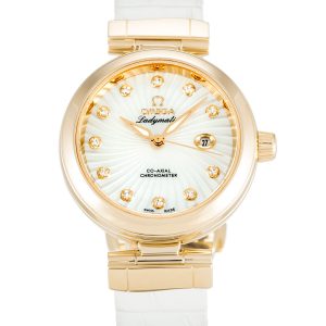 Omega De Ville Ladymatic 425.63.34.20.55.001 Ladies 34 Mm Red Gold Case Automatic Co-axial Movement