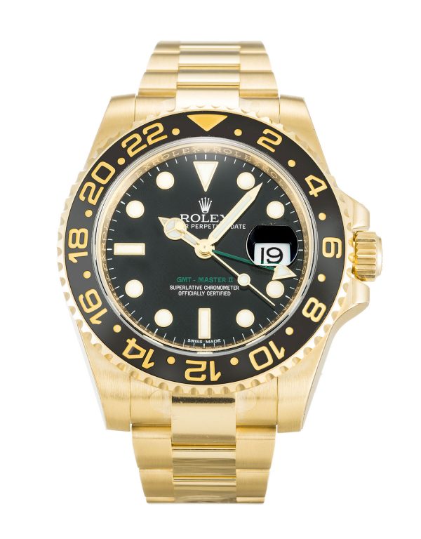 Rolex Gmt Master Ii 116718 Ln Mens 40 Mm Yellow Gold Case Automatic Movement