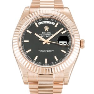 Rolex Day-date Ii 218235 Mens 41 Mm Rose Gold Case Automatic Movement