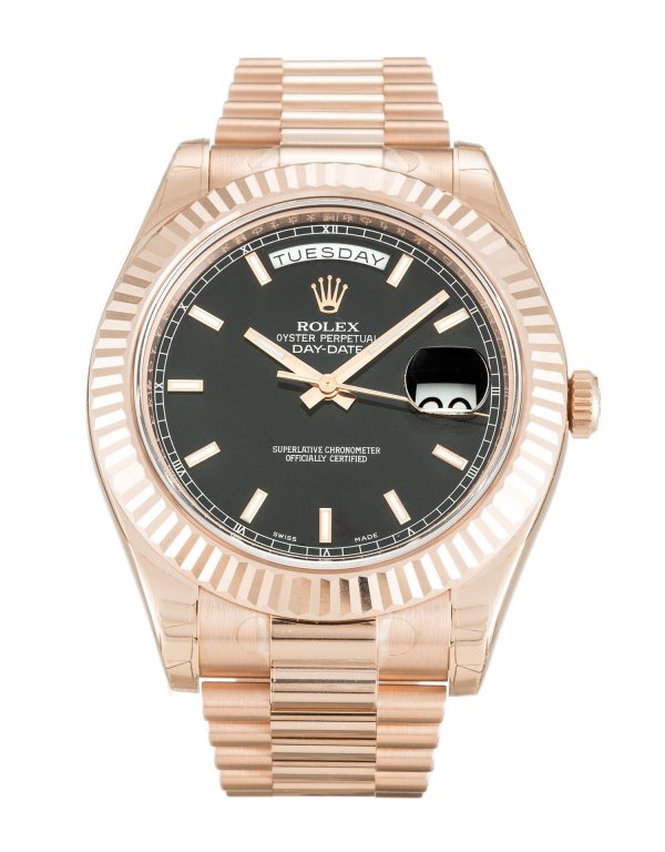 Rolex Day-date Ii 218235 Mens 41 Mm Rose Gold Case Automatic Movement