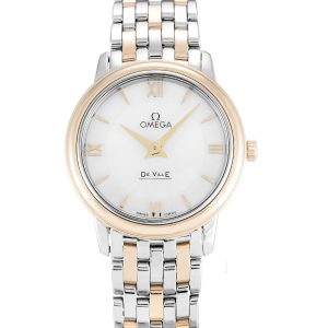 Omega De Ville Prestige Ladies 424.20.27.60.05.002 Ladies 27 Mm Steel & Rose Gold Case Quartz Movement