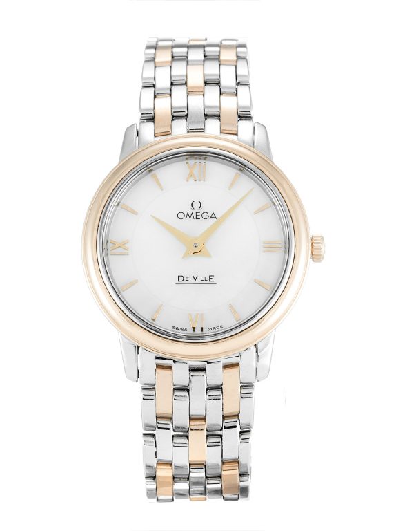 Omega De Ville Prestige Ladies 424.20.27.60.05.002 Ladies 27 Mm Steel & Rose Gold Case Quartz Movement