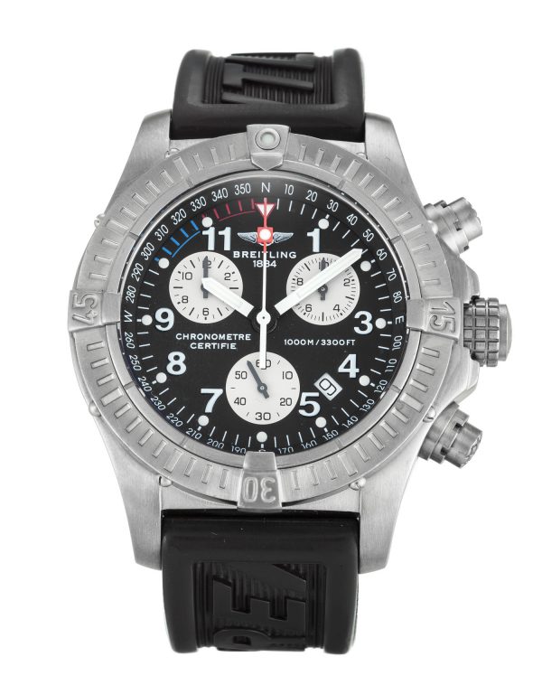 Breitling Chrono Avenger M1 E73360 Mens 44 Mm Titanium Case Quartz Movement