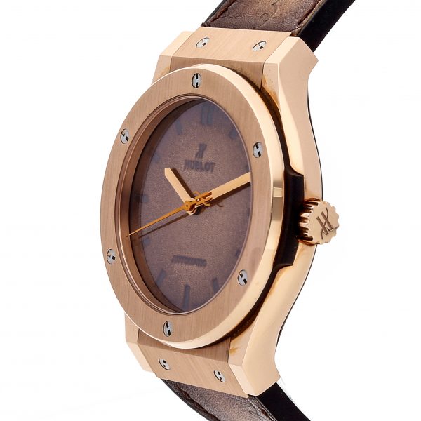 Rose Gold Hublot Classic Fusion Berluti 511.Ox.0500.Vr.Ber16 Dial Brown